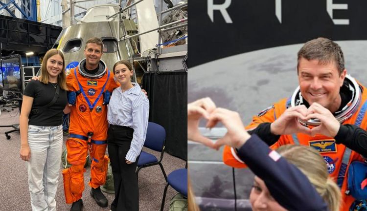 Contraint de les élever seul, l’astronaute Reid Wiseman a eu un geste déchirant avec ses filles avant son départ pour la lune