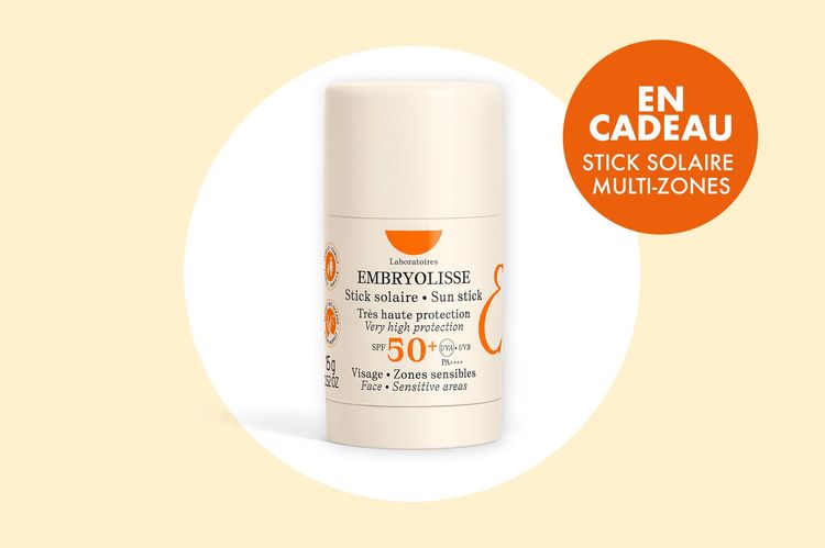 Cette semaine avec votre magazine ELLE : un stick solaire Embryolisse à emporter partout