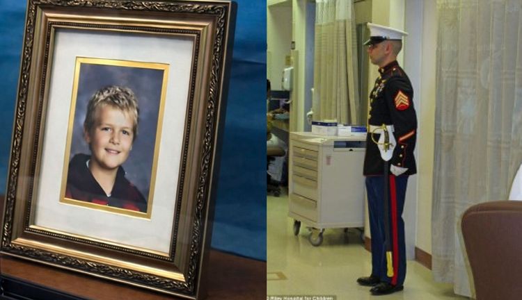 Atteint d’une leucémie, un garçon malade reçoit un très beau geste d’un soldat !