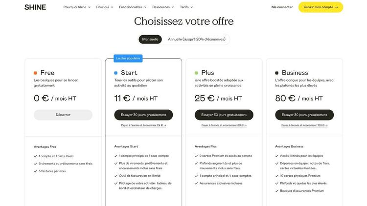 Shine réinvente son offre pour les professionnels avec un compte pro gratuit
