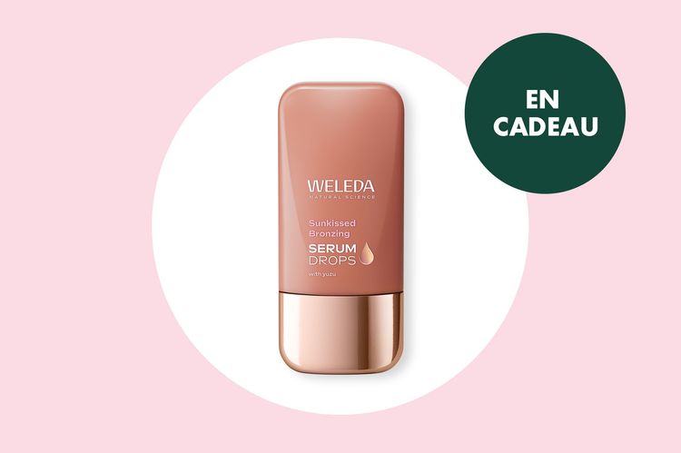 En cadeau avec votre magazine ELLE : votre sérum teinté Sunkissed Bronzing Serum Drops de Weleda