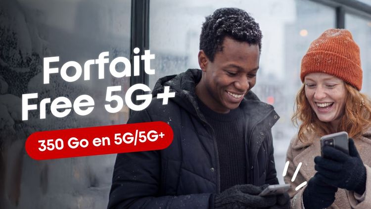 Forfait Free 5G+ : le seul forfait 5G+ illimité sans engagement (19,99€)
