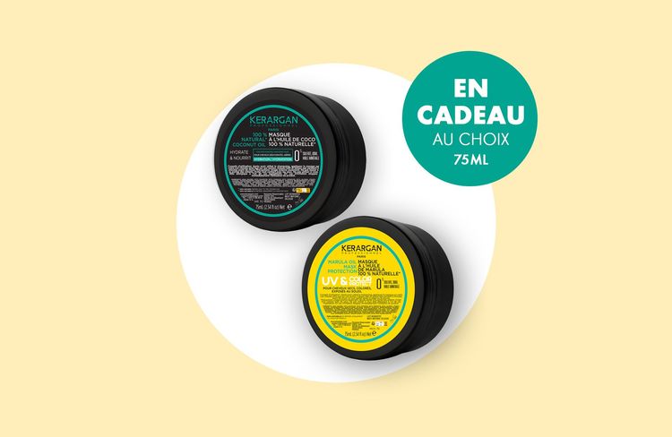 Cette semaine avec votre magazine ELLE : votre masque capillaire Kerargan au choix