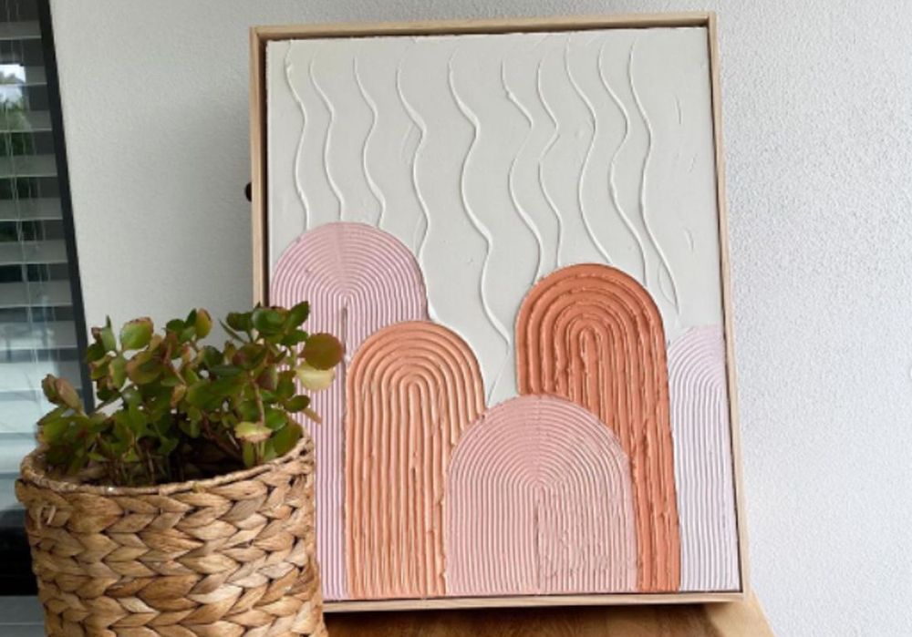 DIY : voici l’astuce parfaite pour créer un tableau texturé en plâtre