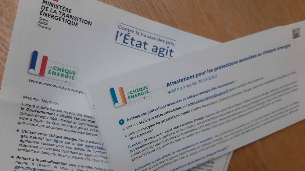 L'envoi du chèque énergie 2026 aura lieu du 7 au 10 avril pour une quarantaine de départements