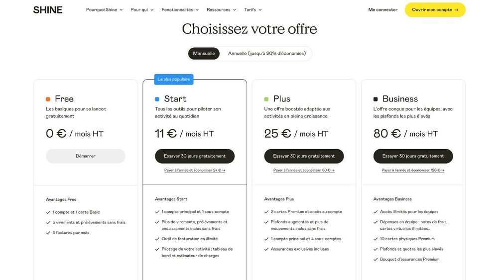 Shine réinvente son offre pour les professionnels avec un compte pro gratuit