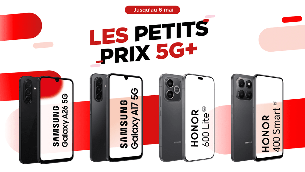 Les petits prix 5G+ : des smartphones dès 1€ avec le forfait Free 5G+