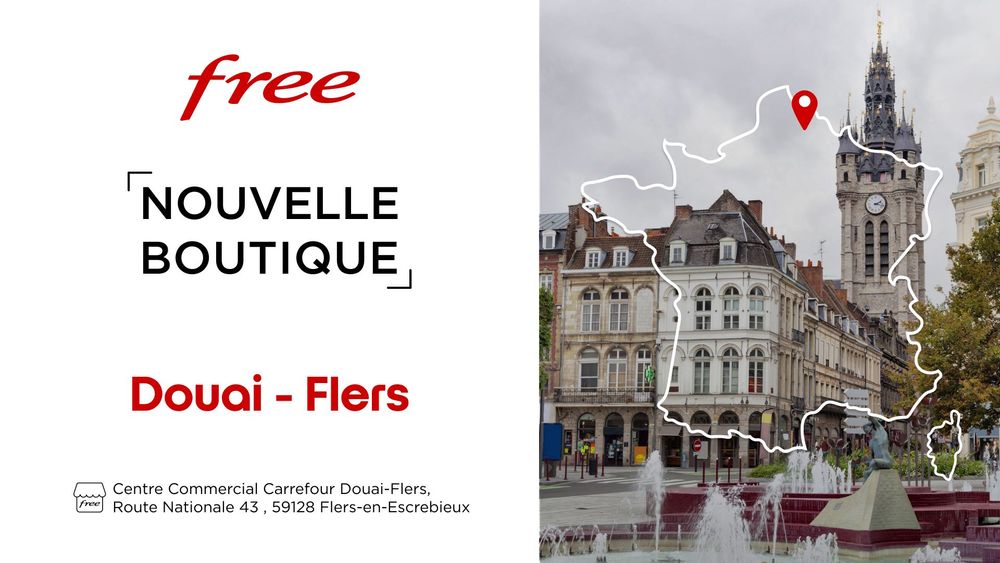 Une nouvelle boutique Free s'installe à Douai !