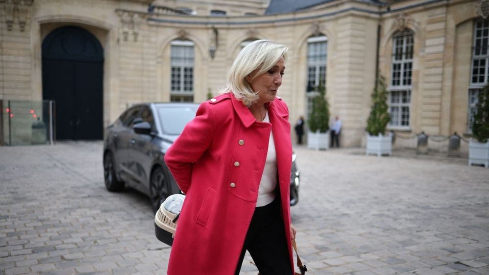 Marine Le Pen à Matignon avec un chaton en cage, une arrivée surprenante face à Sébastien Lecornu