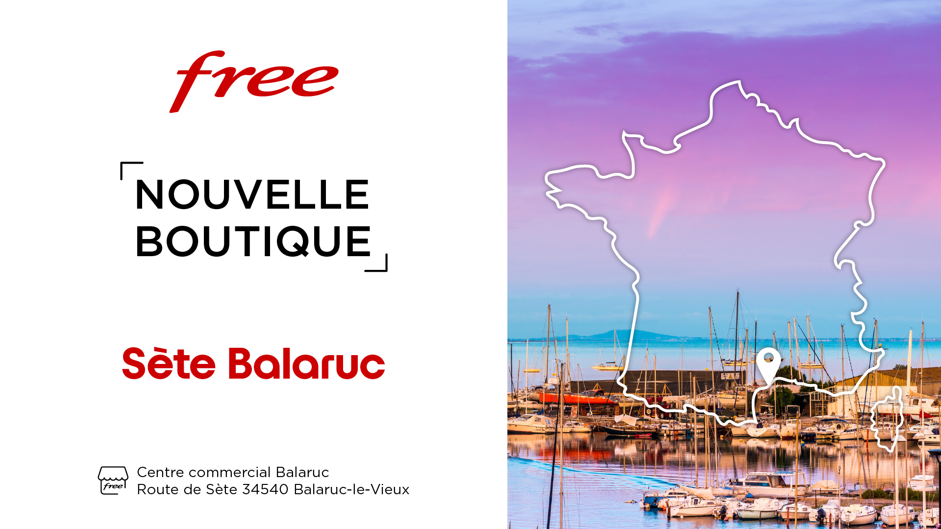 Boutique Free : découvrez la nouvelle boutique Free de Sète au centre commercial Balaruc