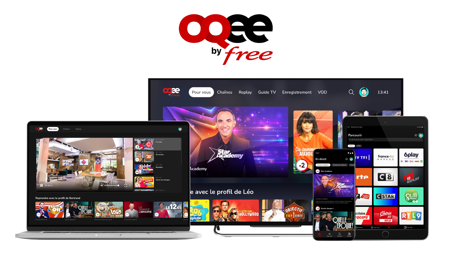 Vos chaînes TV en direct et en replay désormais disponibles sur le Web avec OQEE by Free