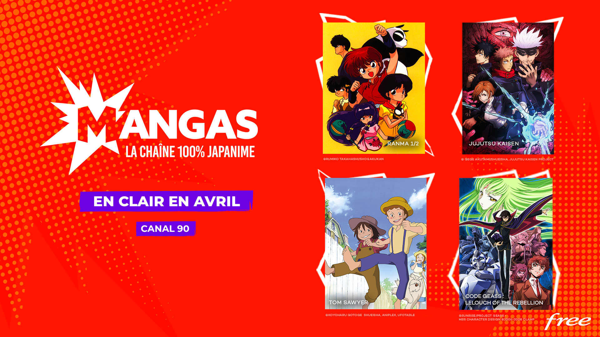 Freebox TV : la chaîne Mangas 100% japanime en clair en avril