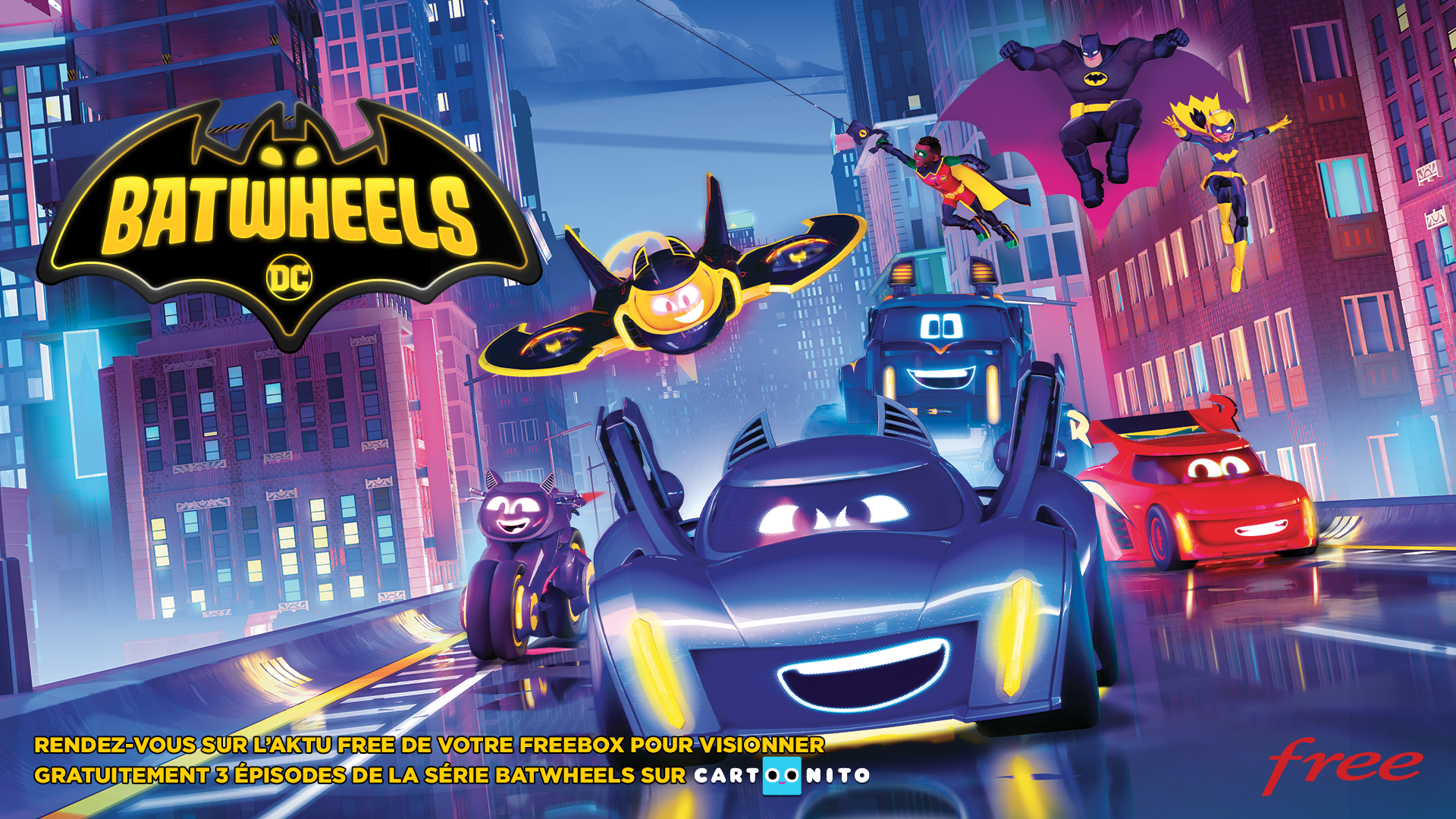 Freebox TV : profitez de 3 épisodes offerts de la série « Batwheels »