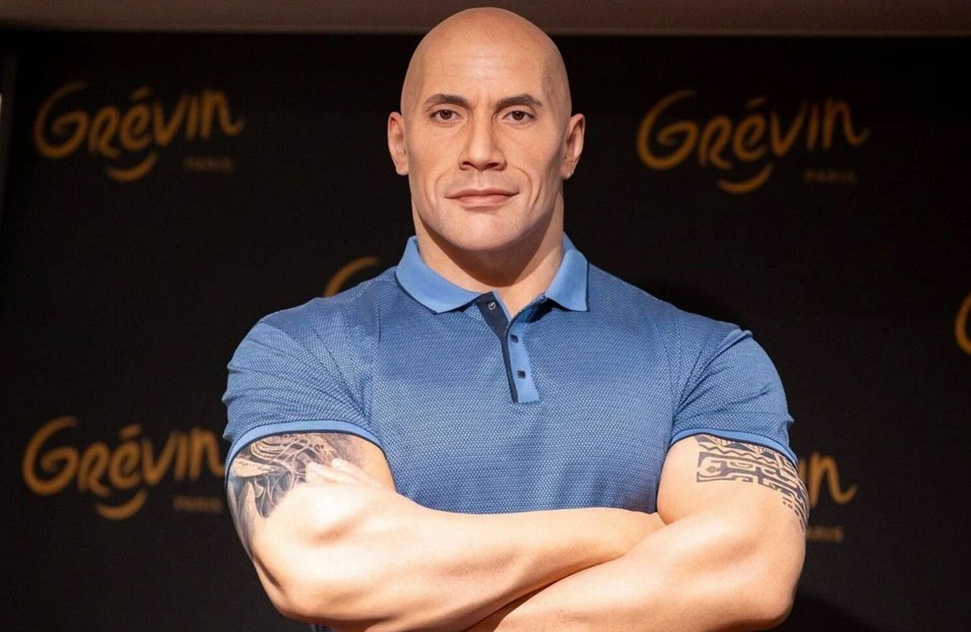 The Rock au musée Grévin : la statue de l’acteur réinstallée après quelques retouches